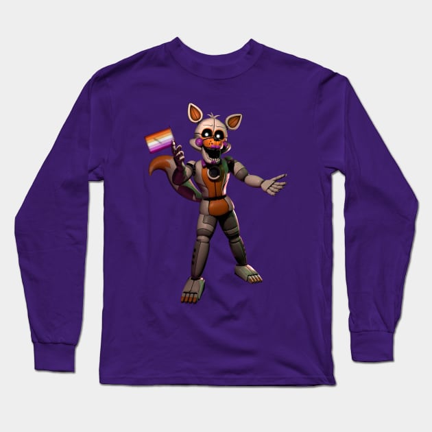 Lolbit Lesbian Flag Pride - FNAF Long Sleeve T-Shirt by Toribit